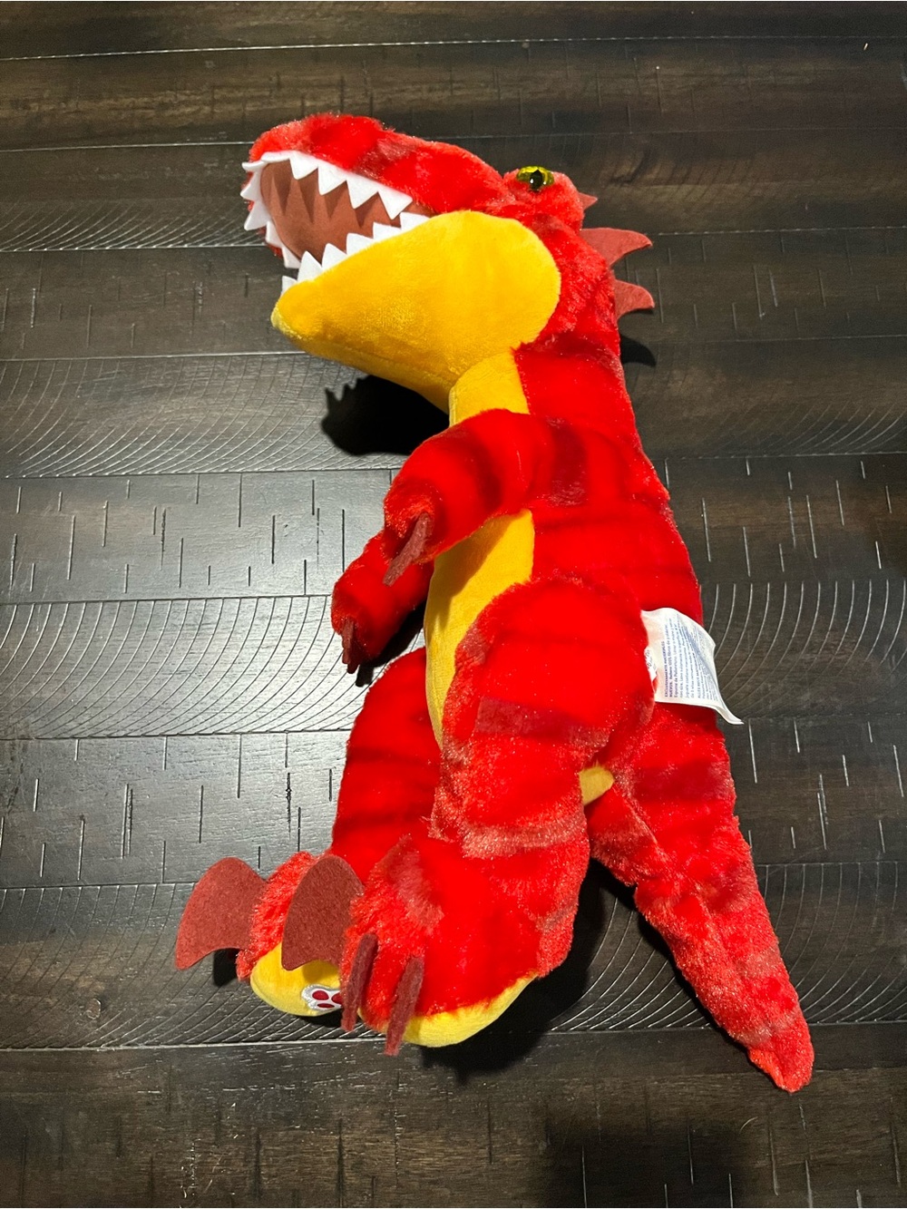 Build A Bear Red Raptor Dinosaur Plush Stuffed Animal T-Rex BABW